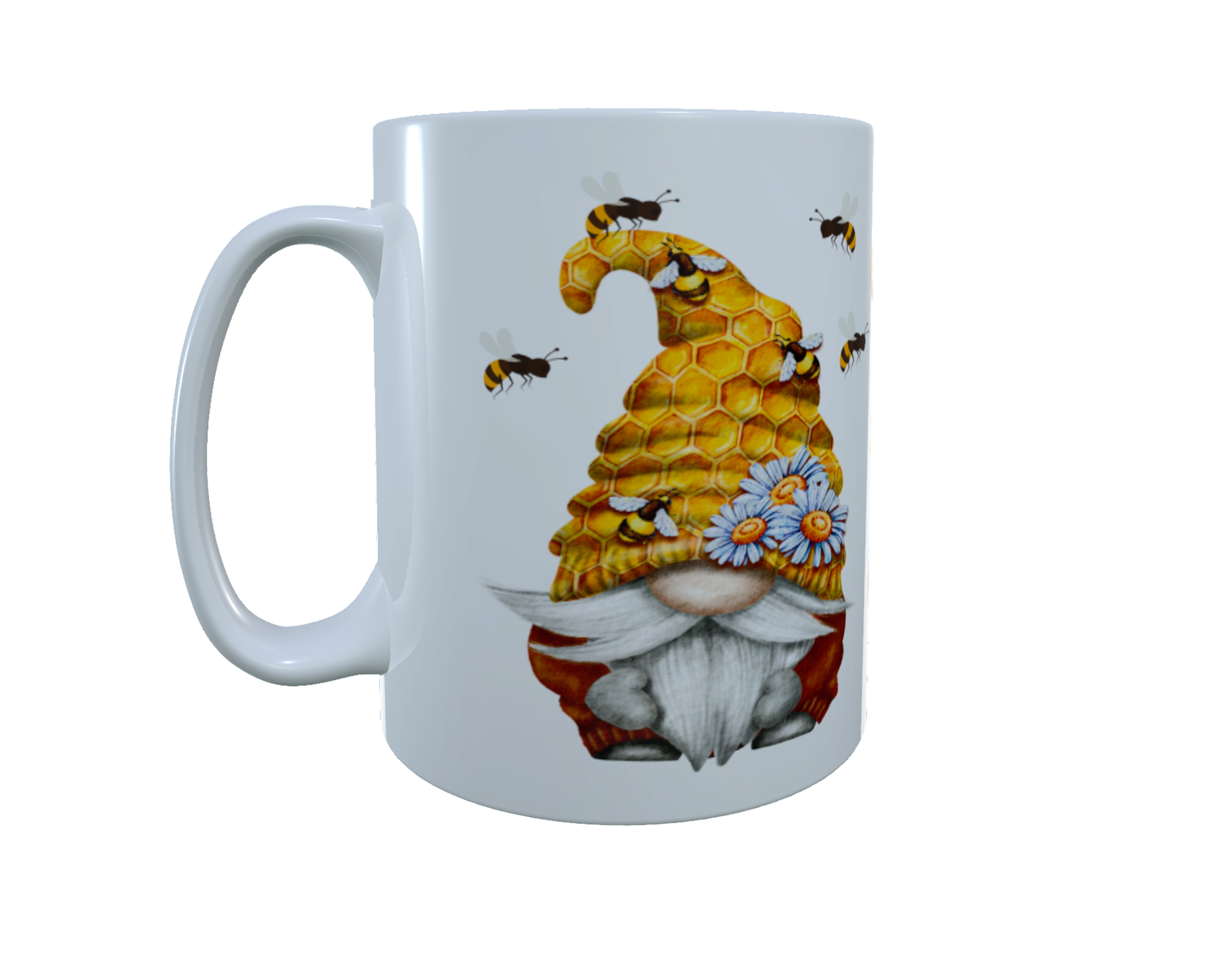 Honey Bee Gnome Ceramic Mug, Bee Gonk Coffee Mug, Bee Coffee Mug - Click Image to Close